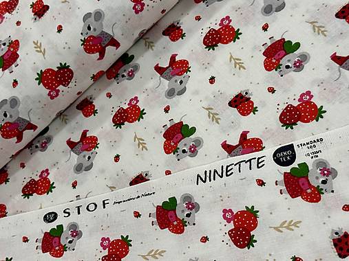 100% BAVLNA STOF /MYŠKY