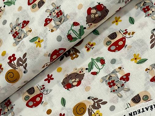 100% BAVLNA STOF/ ZVIERATKÁ