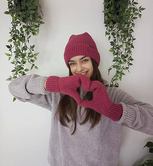 Čiapky, čelenky, klobúky - Čiapka, rukavice sada - 18136253_