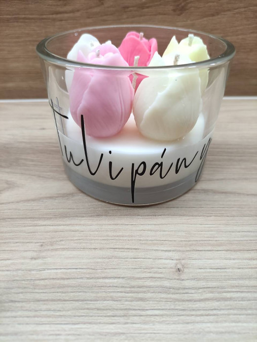 Tulipány voňavá sviečka