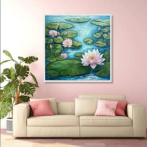 Obrazy - Lekno 60x60 - 18134335_