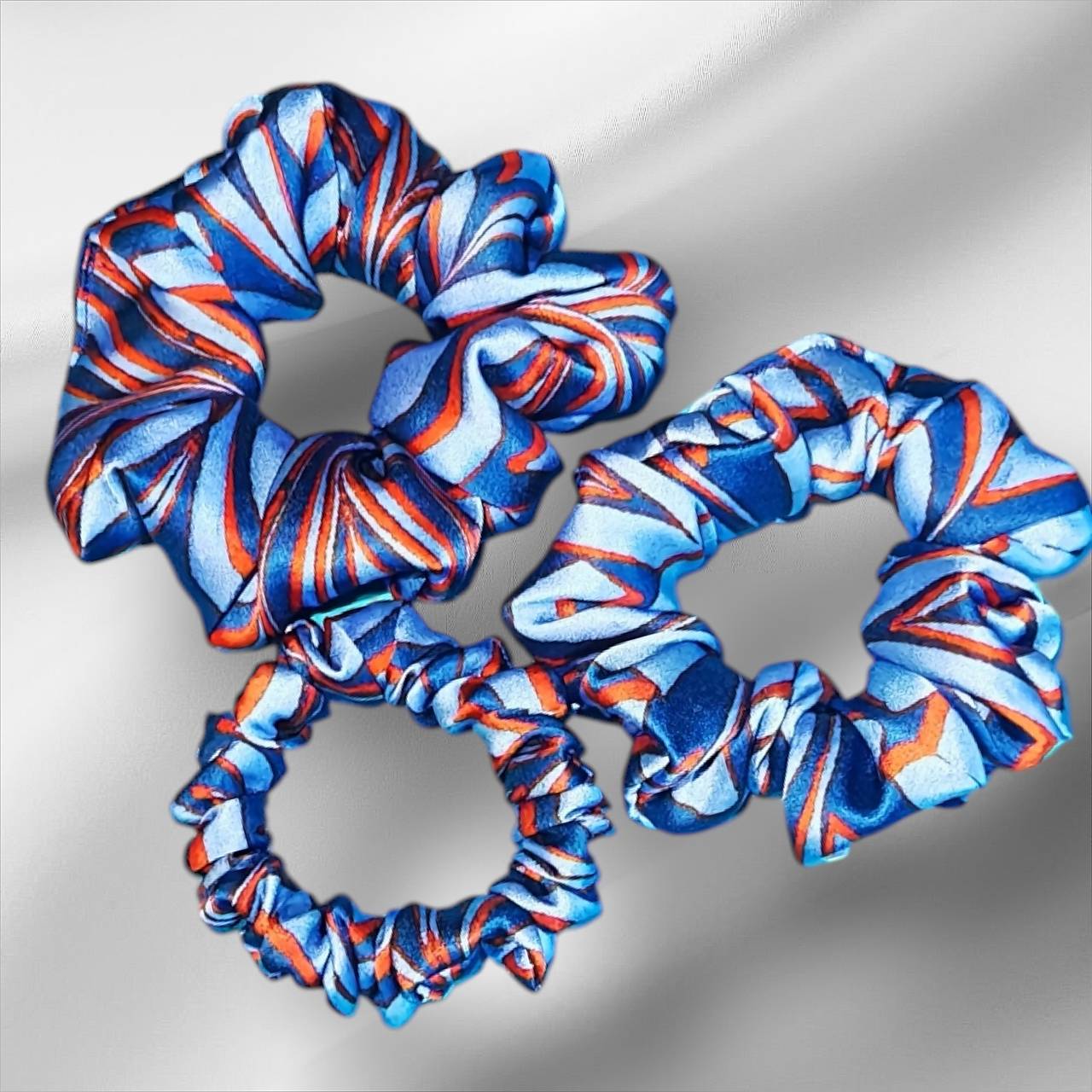 Hodvábna gumička do vlasov - pravý hodváb SilkByAG (Vzorovaná veľká L)