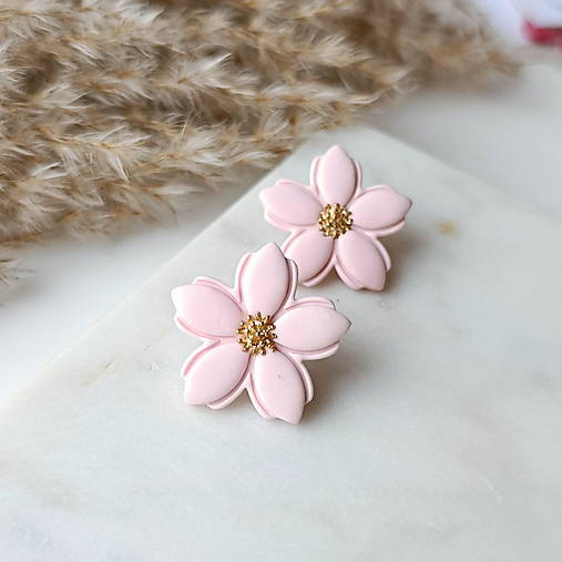 Náušnice - Floria- kvetinové napichovacie náušnice - 18134383_