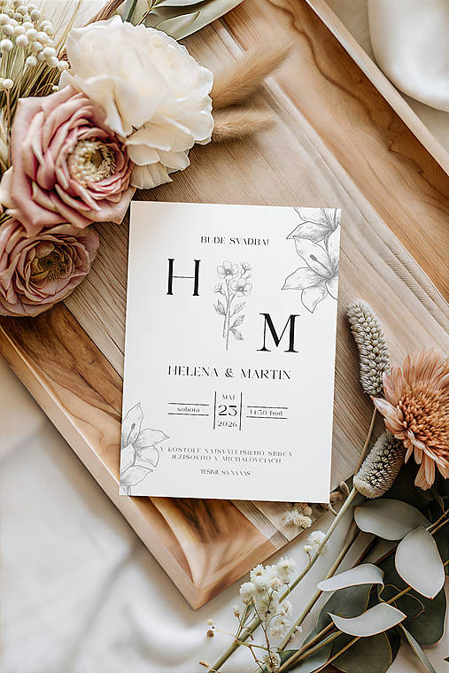 Papiernictvo - Svadobné oznámenie Simple 01 - 18136112_