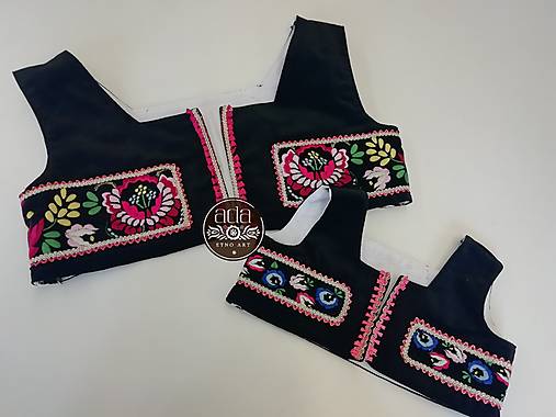 Vesty - Brusliak so strojovou výšivkou ... Podpoľanie - 18135774_