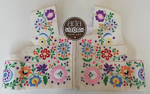 Vesty - Brusliak s ručnou výšivkou ... Podpoľanie - 18135789_