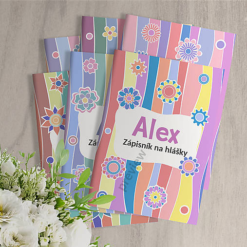 Papiernictvo - Kvetový chaos - zápisník - 18134307_