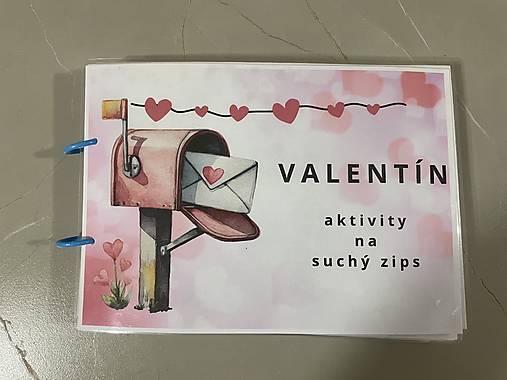 Hračky - Valentín - aktivity kniha na suchy zips - 18134532_