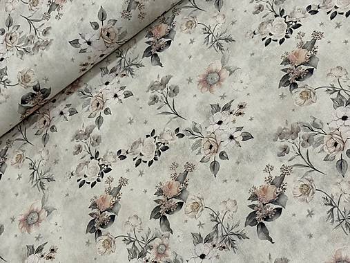 100% BAVLNA / STARÝ VZHLAD / KVETINY