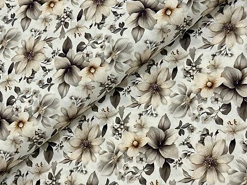 100% BAVLNA / 3D KVETINY