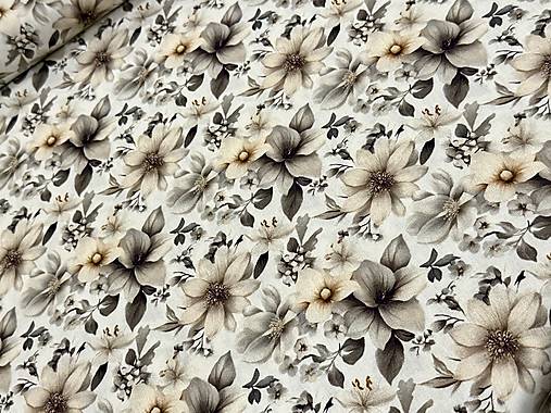 100% BAVLNA / 3D KVETINY