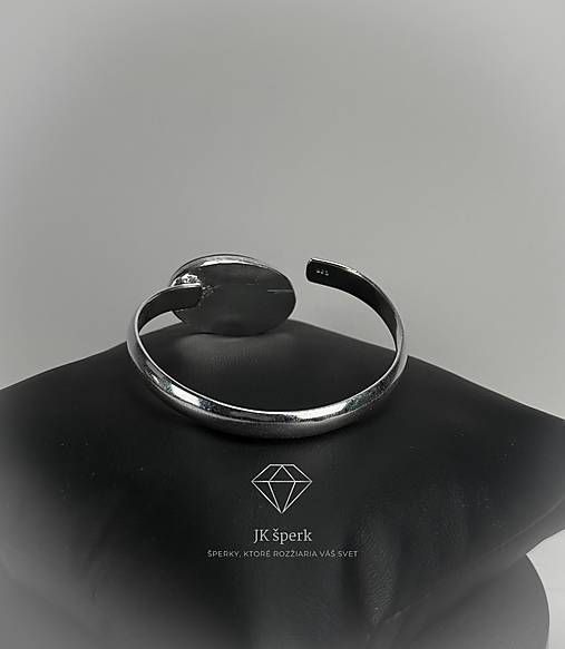 Strieborný 925/1000 náramok s labradoritom