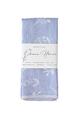 Úžitkový textil - Ľanová kuchynská utierka Kvietky (fialová) - 18136645_