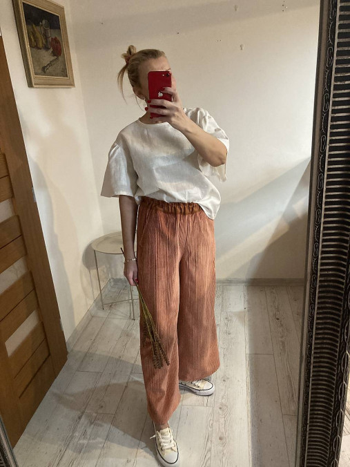 Nohavice - Culottes mečester - Terra Oversize S/M/L - 18138377_