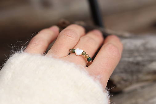 Prsteň achát, srdce