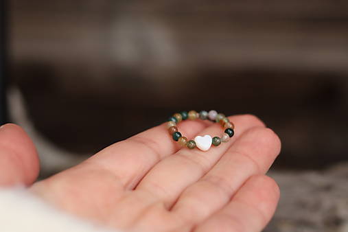 Prsteň achát, srdce