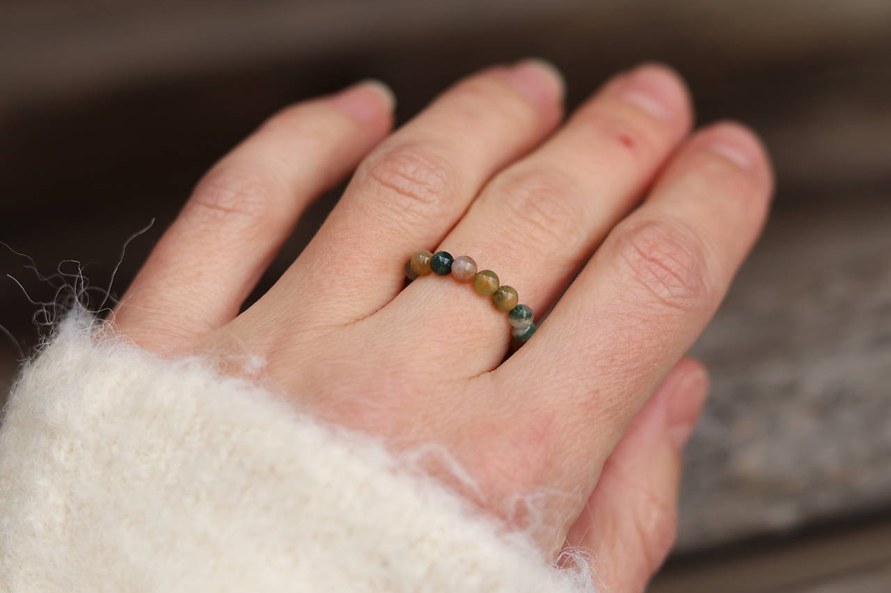 Prsteň indický achát