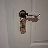 Dekorácie - Tabulka na dvere nebuď tigra (BUS004) - 18138788_