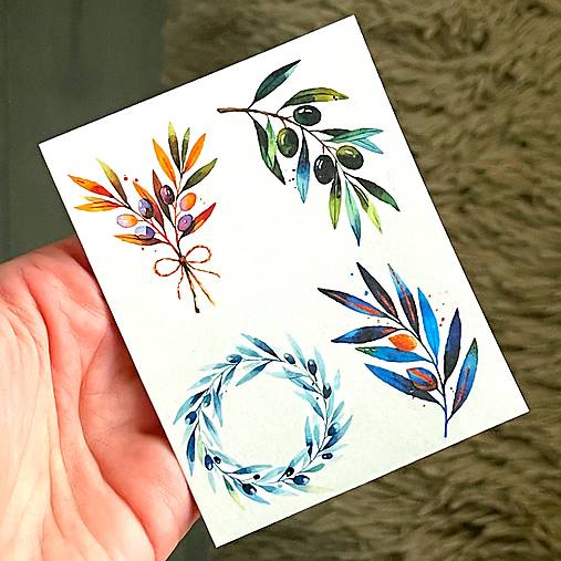 Tetovačky - Dočasné tetovačky Olivové vetvičky, kytica a veniec T0146 - 18136894_