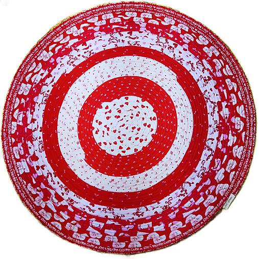 Valentínsky Jelly-Roll koberec – ručne šitý kúsok lásky pre váš domov