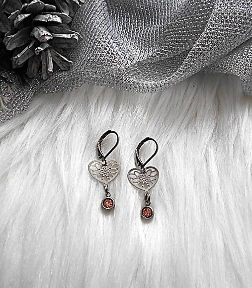 Náušnice - Náušnice srdiečkové- chirurgická oceľ - 18141047_