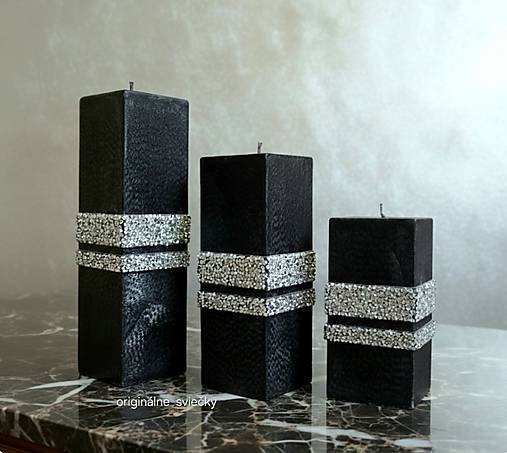 Sviečky - Čierne sviečky - 18141678_