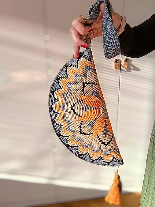 Listová kabelka Nr.345 Oranžový kvet