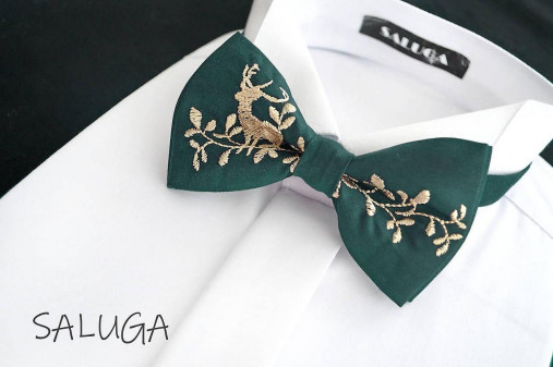 Pánske doplnky - Pánsky poľovnícky motýlik - zelený pre poľovníka - 18140772_