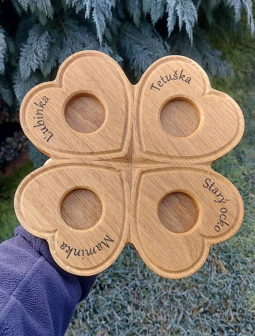 Dubový adventný svietnik