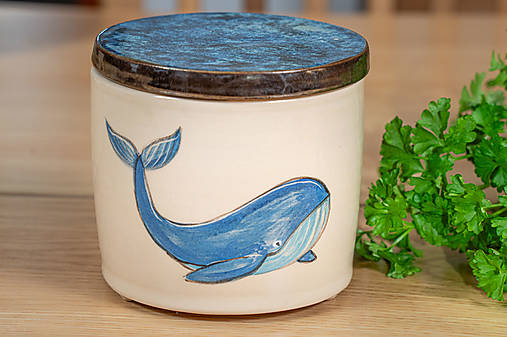 Nádoby - Francúzska maselnička- veľryba - 18140590_