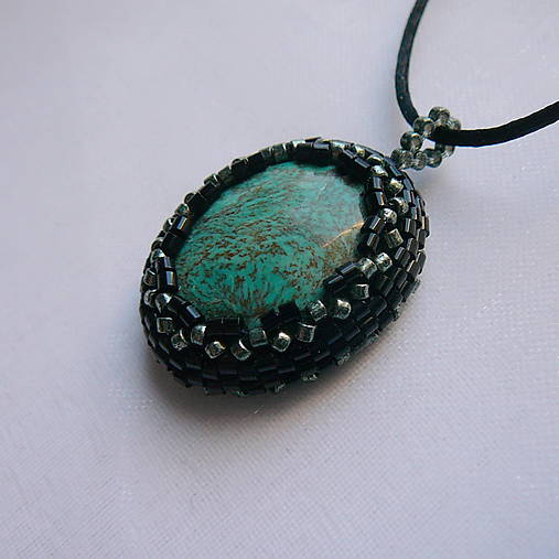 Náhrdelníky - Thelma - prívesok s tyrkysom - 18141793_