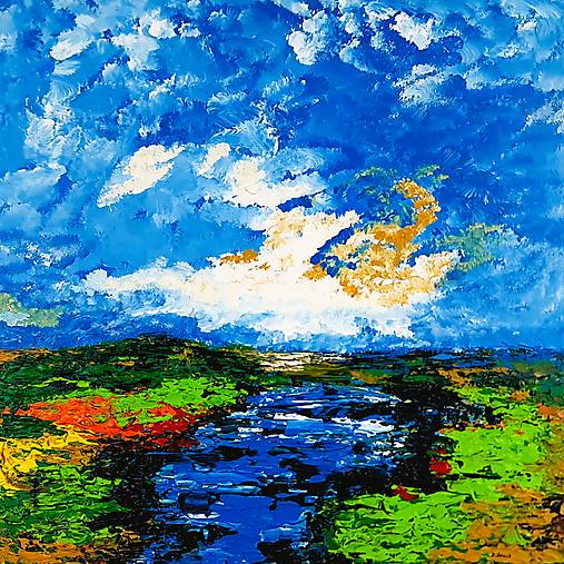 Obrazy - Abstraktná krajina - 18141635_