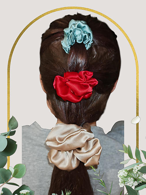 Sada hodvábnych gumičiek – 2×S, 1×M, 1×L