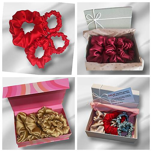 Sada hodvábnych gumičiek – 2×S, 1×M, 1×L