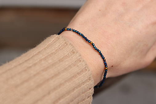 Tenký náramok zirkon blue