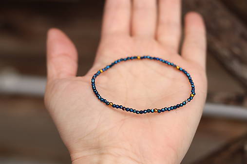 Tenký náramok zirkon blue