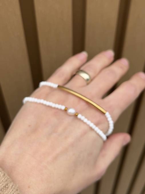 Náramok jadeit s trubičkou