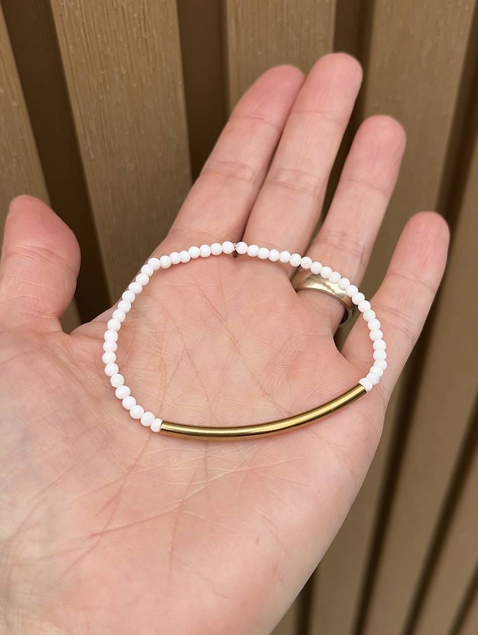 Náramok jadeit s trubičkou