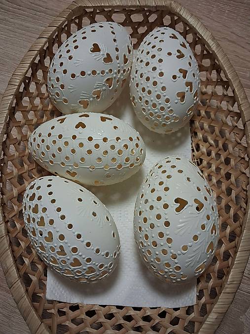 Dekorácie - Veľkonočné húsacie kraslice - 18139155_