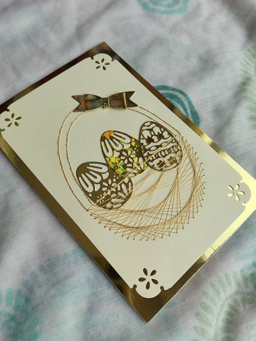 Papiernictvo - Magic card Veľká noc. - vyšívaná pohľadnica - 18139964_