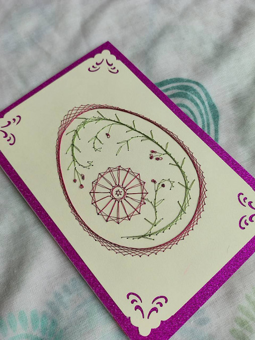 Papiernictvo - Magic card Veľká noc. - vyšívaná pohľadnica - 18139968_