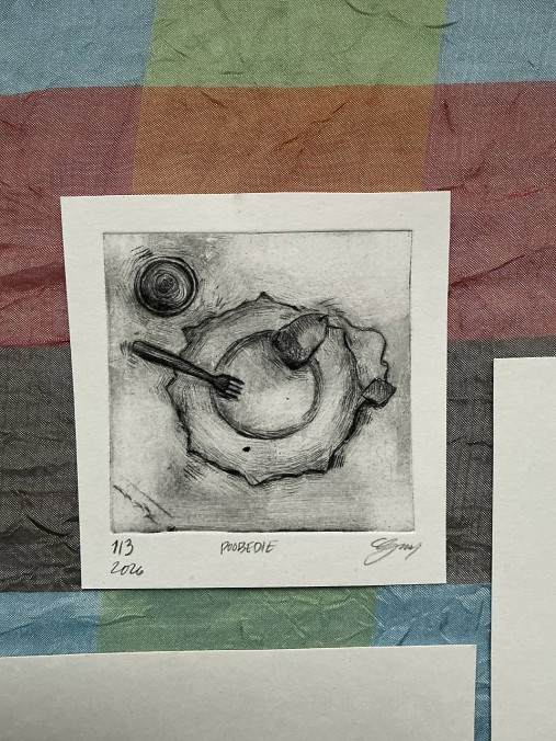 Grafika - Suchá ihla - poobedie - originál (10x10) - 18141098_