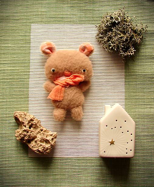 Hračky - macík "Pompy" - oranžové ušká - 18144872_