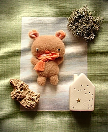 Hračky - macík "Pompy" - oranžové ušká - 18144872_