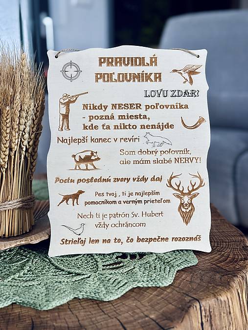 Tabuľky - Tabuľka - Pravidlá poľovníka - 18142924_