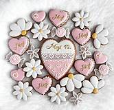 Dekorácie - Margarétky so Srdiečkom v ružovom - 18144681_