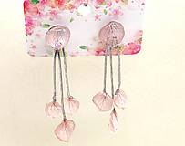 Náušnice - Hortenzia v rose - N501č - 18144669_