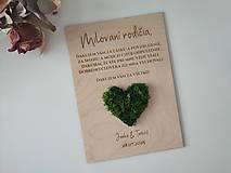 Tabuľky - Poďakovanie pre rodičov - machové srdce - 18144700_