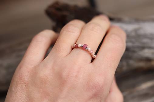 Prsteň opál s turmalínom