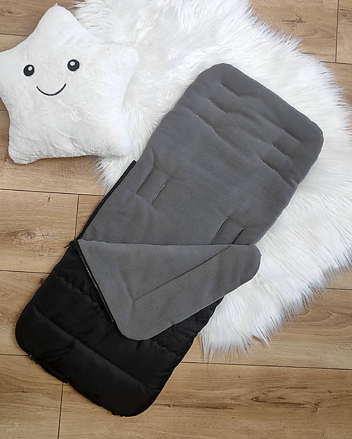 Detský textil - Zimný detský fusak do kočíka – s otvárateľnou spodnou časťou - 18143862_